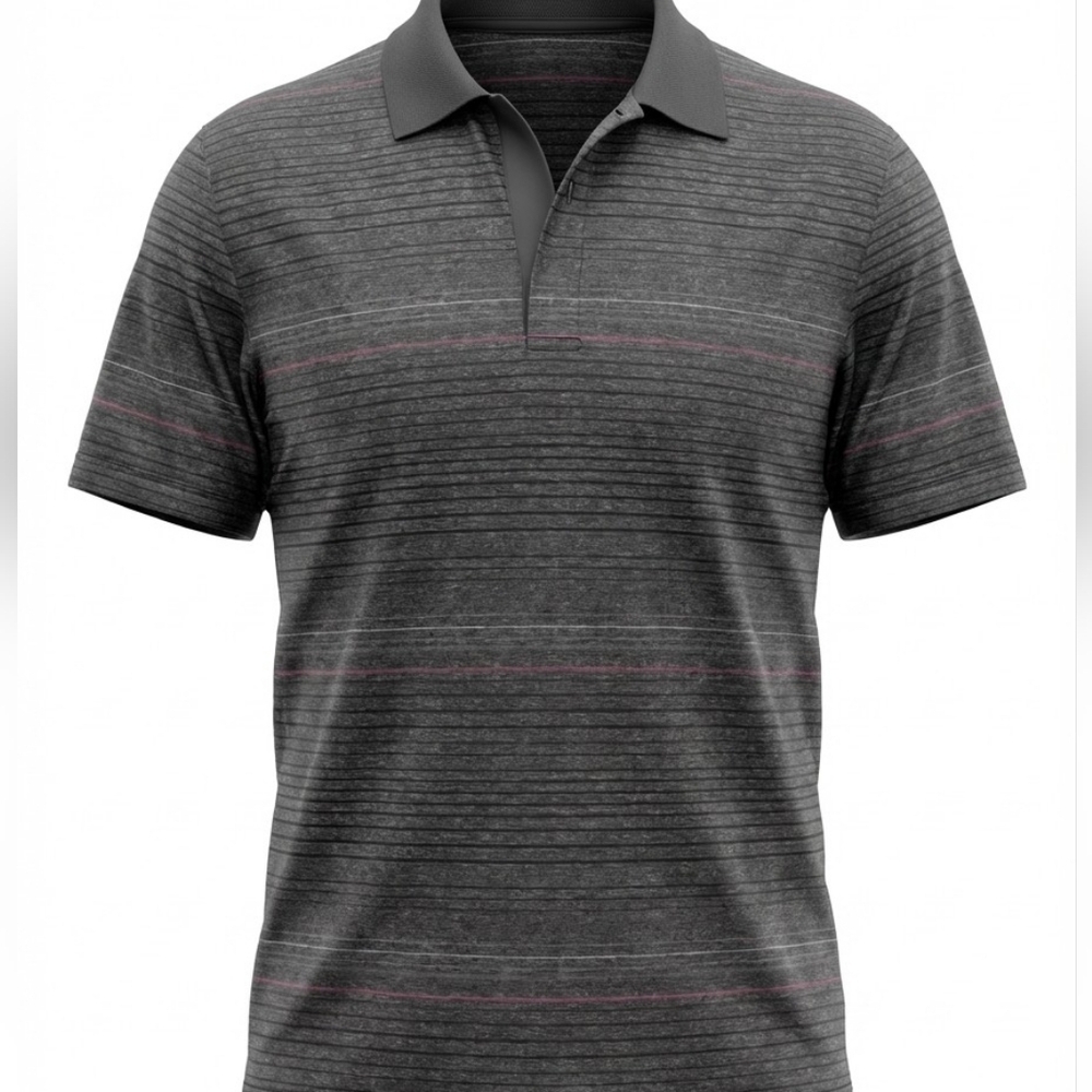 PGA Tour Mens  Charcoal and Rose Polo Shirt Size XXL TTG
